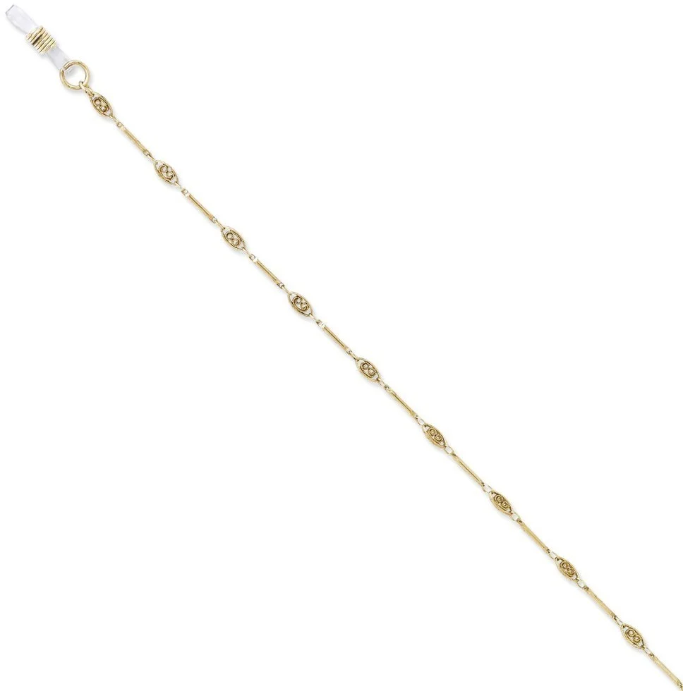 1928 Jewelry - Gold-tone 30in Eyeglass Holder Chain