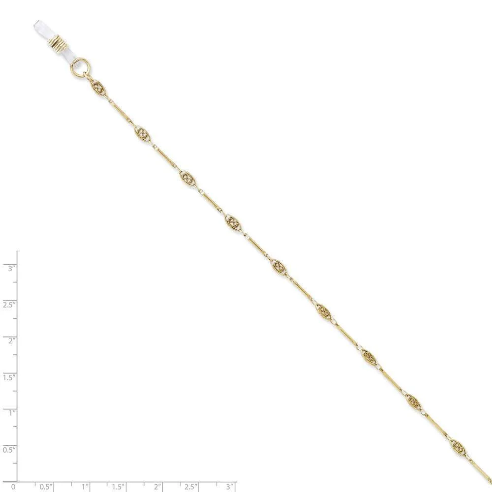 1928 Jewelry - Gold-tone 30in Eyeglass Holder Chain 2